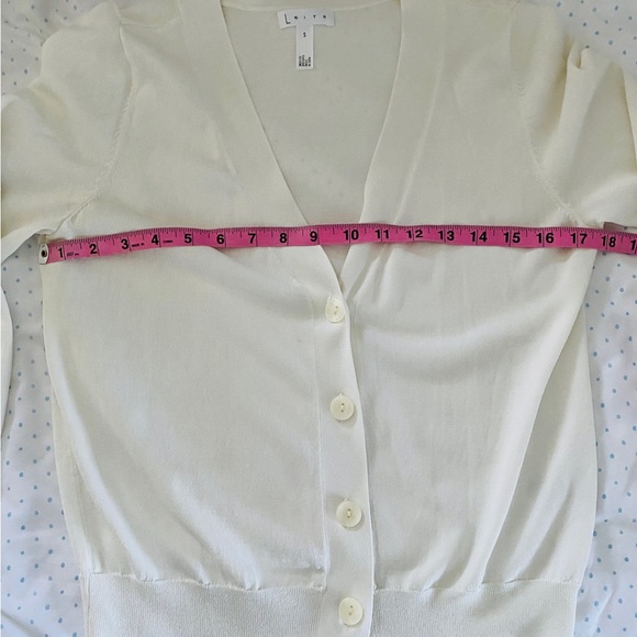 Leith white cardigan, size small, Rayon/Nylon blend, great condition, - Picture 6 of 9